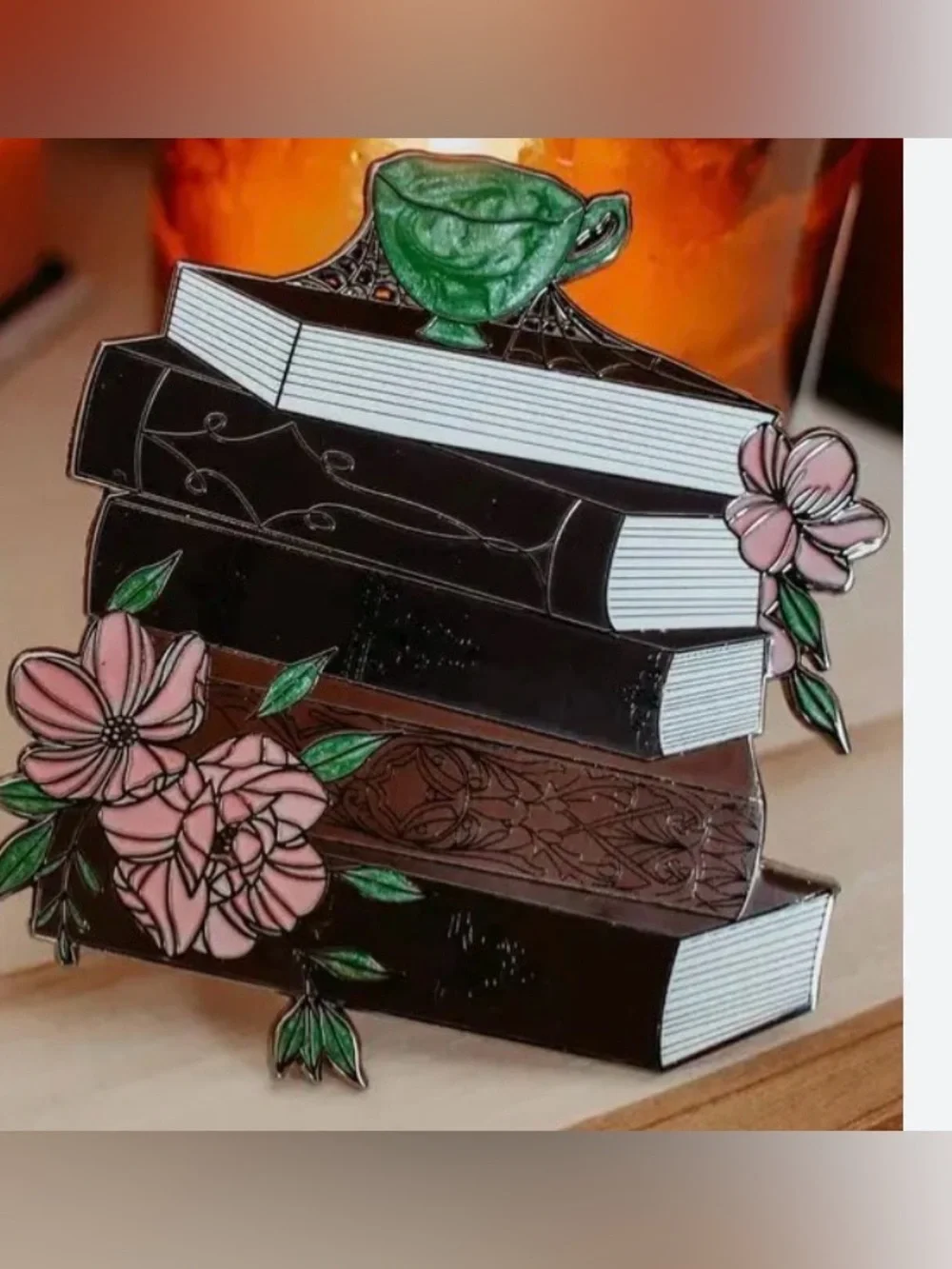 Lively ghosts dark academia pin